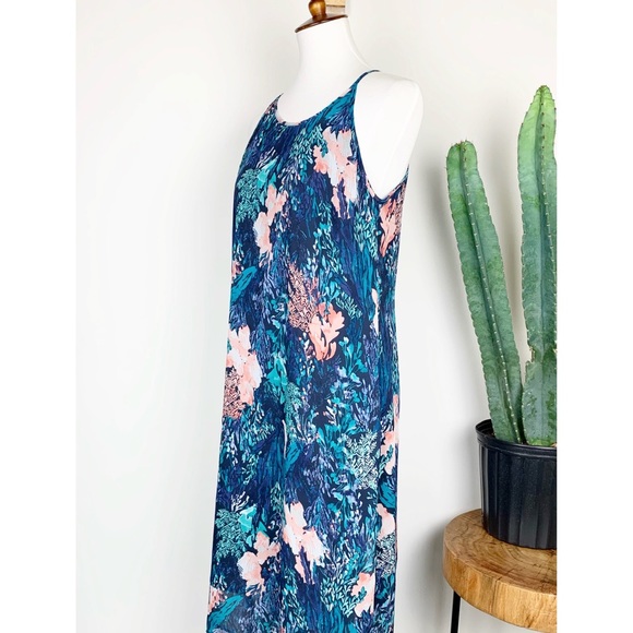 Old Navy | Tropical Print High Low Maxi Dress - Picture 2 of 7